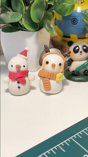 DIY Cute Snowman Sculpture for Christmas 🎄 | Handmade Clay Snowman | Xmas Decoration Idea | Clay