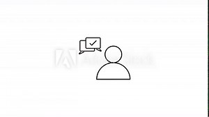 Connect Symbolic Icon Featuring a Chat Bubble with People, Emphasizing Collaborative Communication and Social Interaction. Stock Video