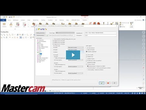 Control Definition Changes - Mastercam 2020