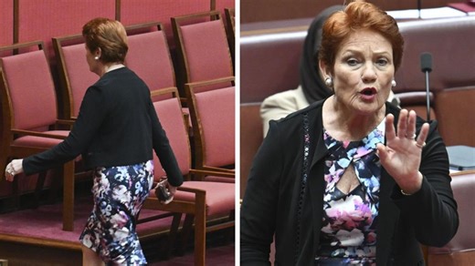 ‘Slap’: Hanson storms out over censure motion