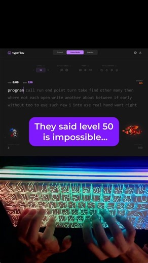 Level 50 hits different on TypeFlow #typing #challenge
