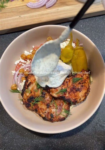 Easy Greek Artichoke Chicken Thighs & Dill Sauce