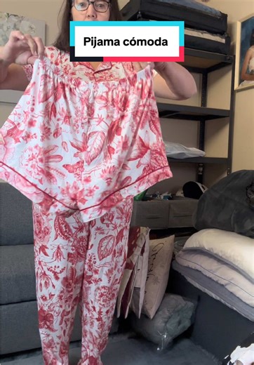 Three-piece set Women’s floral print button front pocket blouse #pijama3piezas #comodidadyestilo #modamujer #tiktokshop #fashioninspo