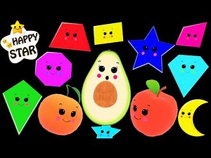 Baby Sensory! Dancing Fruits and Shapes | Fun Visuals for Toddlers | Happy Star Dancing