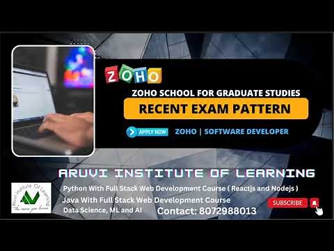 Zoho School For Graduates Recent Exam Process| Exam Pattern | Interview Process | ZOHO S/W Developer