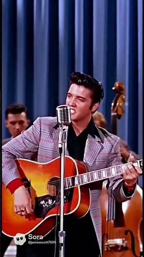 Elvis live on the Ed Sullivan show 1957 in color