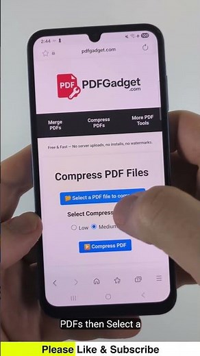 How to Compress PDF File Without App FREE