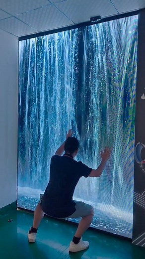 311K views · 4.7K reactions | waterfall led screen display wall #waterfall #bar #leddisplay #billboard #party #resolution #design #panel #electronic #light #ledbillboard #stage #screen #ledtv #ledwall #ledsign #display #wall #ledscreen #sign #pantallaLED #led | Apollomi LED Screen Display Factory | Facebook