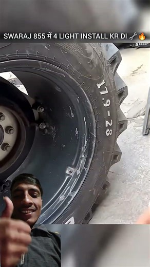 SWARAJ 855म में 4 LIGHT INSTALL KR DI🔧🔥#nishudaswal#rohitdeshwal#shorts