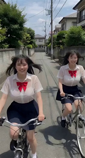 制服で自転車通学してみた#制服,#制服女子,#japanesegirl