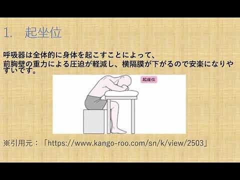 呼吸困難がある患者の安楽な体位はどれか？？【必修】