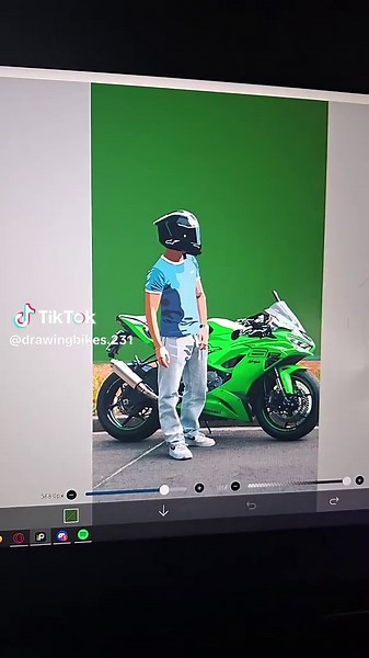 Drawing bikes/bikers on TikTok