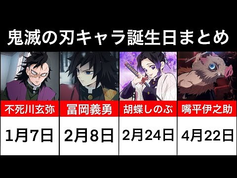 【鬼滅の刃】キャラ誕生日まとめ