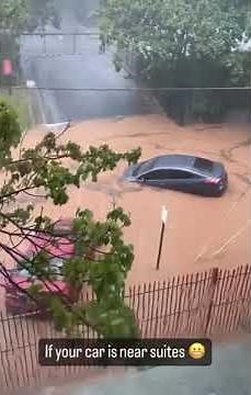 Cars seen floating down Atlanta roads after flooding near Clark Atlanta University