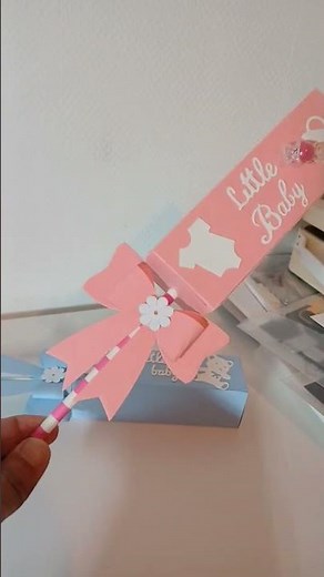 Lollipop-style favor boxes 🍭 #scrapbooking #diy #babyshower