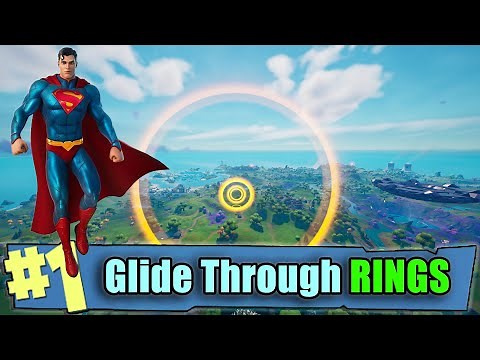 Glide Through Rings As Clark Kent | All 5 Rings Locations in Fortnite (Superman Quests)