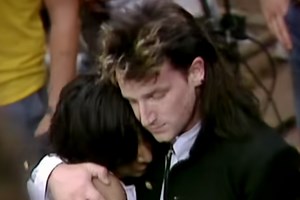 41 years ago Bono’s Live Aid stage antics ended up saving a female fan from being crushed