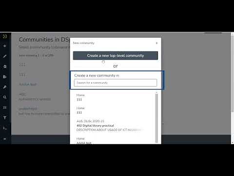 DSpace 7: How to Create a Community