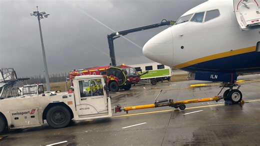 Ryanair plane 'CRASHES into fuel truck' at Scots airport as passengers evacuated