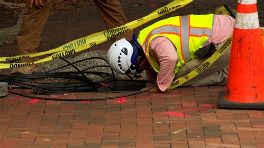 Red light camera construction is in full swing in downtown Richmond