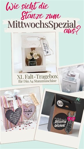 Creative Depot ⭐️ Bastelshop on Instagram: "Wow riesen Box 😍❤️ Und wie sieht die Stanze dazu aus? ❓️ Ich zeige sie dir vorab und ab 19 Uhr ist sie im Shop auf www.creative-depot.de zu bekommen ❤️🎨✂️ Ich wünsche dir viel Freude mit dieser tollen Falt Tragebox. ❤️❤️❤️ #creativedepot #stanze #diy #weilesfreudeentfacht"