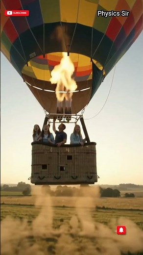How Does a Hot Air Balloon Work? 🎈 | The Science Behind Hot Air Balloons | Physics Explained #shorts