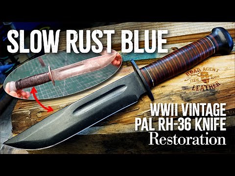 DIY Rust Bluing a Knife Blade & Leather Grip Restoration