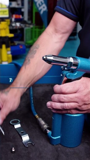Tired of squeezing a hand riveter? Let the air do it | Laser Part No. 9427 | #Shorts
