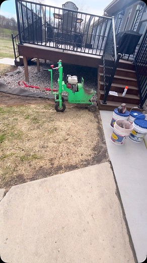 A little curb appeal today! 275’ with a woodgrain look. She’s really going to pop once we get it sealed! #curbappeal #woodgrain #stampit #spring #wisconsin #landscaping | ZS Custom Hardscapes & Landscaping LLC