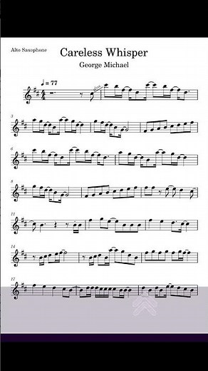 ‘Careless Whisper’ - Alto Saxophone - cover tutorial v1 #music #altosaxophone #flute