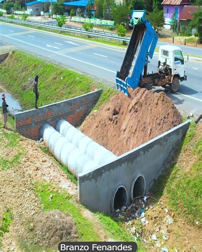 20K views · 158 reactions | Technical Operation: Five Trucks and Dozer Clearing Sewer alongside the ASEAN Road | Branzo Fenandes | Facebook