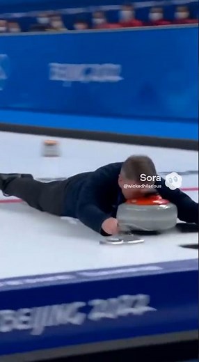 Curling Judge FALLS, SLIDES, RUINS THE END… Then Gets Hit by a Rock 😭🥌