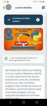 Venus Academy App Walkthrough