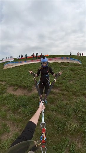 1.5M views · 35K reactions | Paragliding cutaway with Mike Hitchcock and Megane Sabatier, how beautiful is Mikes printed visionWS #basejumping #paraglider #skydive | Atair | Facebook