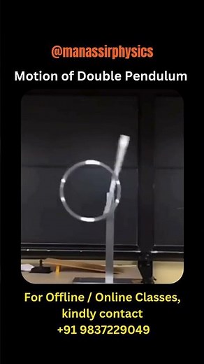 Double pendulum: where motion becomes chaos. #Physics #Science #PhysicsExperiment #funwithphysics