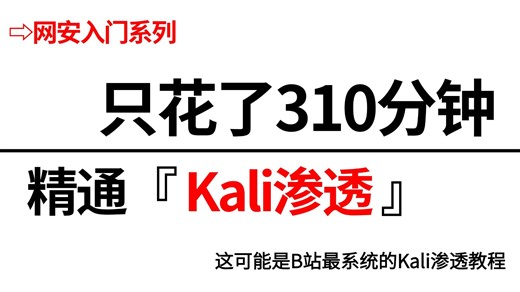 【网络安全入门系列】2026新版网络安全kali渗透零基础入门到精通！全程干货无废话（VMware安装/kali安装配置/kali实战渗透....）