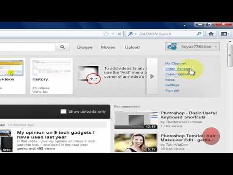How to Remove a video from Favorites list on Youtube - 2012