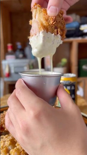 ザクザクフライドチキンを、ヨーグルトのディップソースで！ #レシピ
