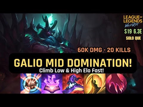 Wild rift Galio Mid: The Ultimate Guide to Climbing Both Low & High Elo!