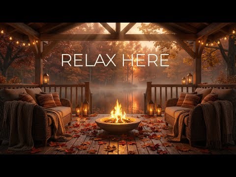 Autumn Piano & Violin 🍂 Calm Fireplace Ambience for Sleep, Study & Relaxation