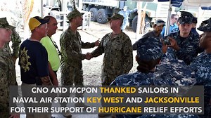 BZ to our shipmates at NAS Jacksonville and NAS Key West for your support and toughness in the wake of Hurricane Irma. | U.S. Navy