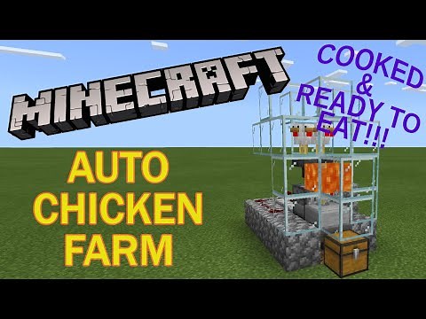 Minecraft: Automatic Chicken Farm & Cooker (easy Redstone tutorial)