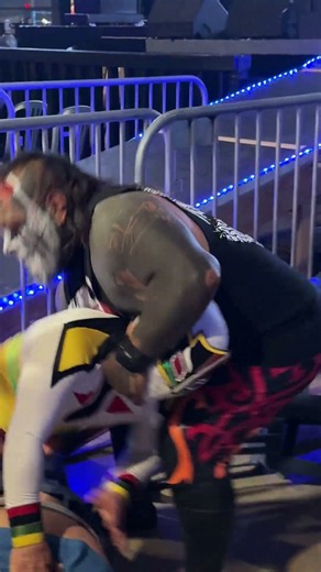 Demus Powerbombs Mascarita Sagrada ... Onto A Fan?! #luchalibre #wrestling