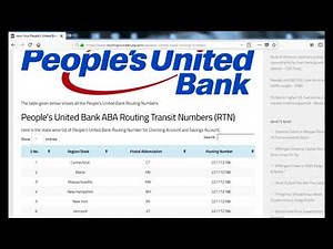 How To Find People’s United Bank Routing Number?