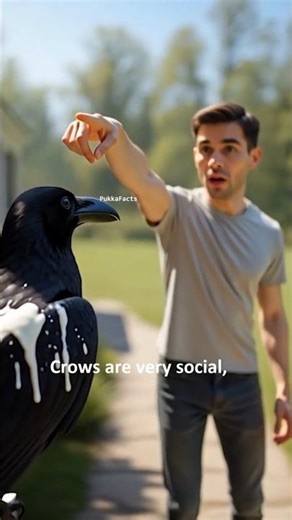 Never Mess With Crows 😬 #shorts #crow