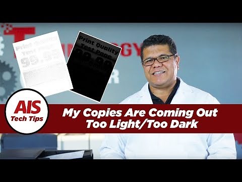 Are Your Copies Too Light or Too Dark?