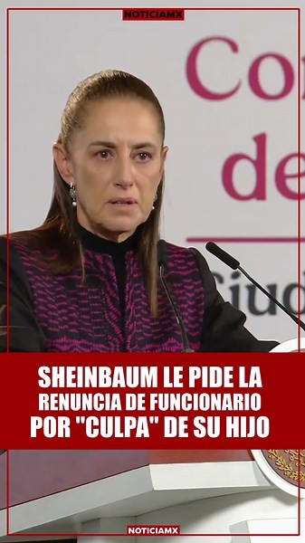 Sheinbaum asks for official's resignation due to his son's "fault"