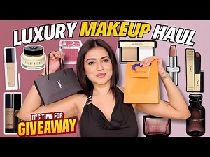 LUXURY MAKEUP HAUL + GIVEAWAY | Most Luxury Beauty Brands LV, Prada, Guerlain, YSL, CHANEL, DIOR