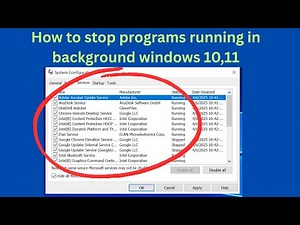 How to stop programs running in background windows 10,11