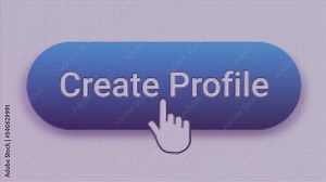 Create Profile Button Click Extreme Close Up Individual User Concept